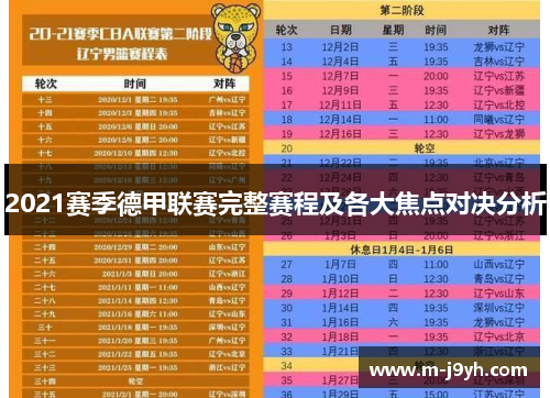 2021赛季德甲联赛完整赛程及各大焦点对决分析 2021赛季德甲联赛完整赛程及各大焦点对决分析